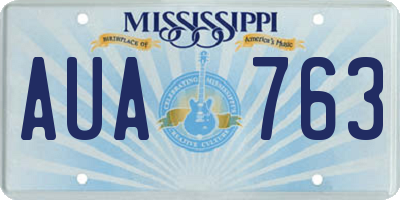 MS license plate AUA763