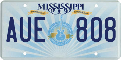 MS license plate AUE808