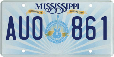 MS license plate AUO861