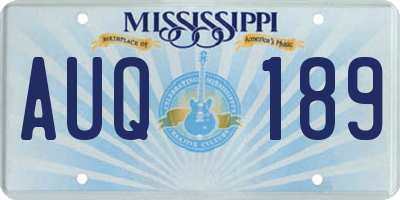 MS license plate AUQ189