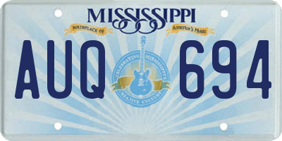 MS license plate AUQ694