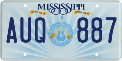 MS license plate AUQ887