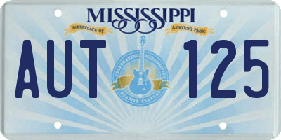 MS license plate AUT125
