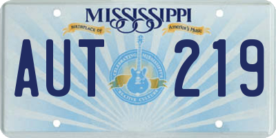 MS license plate AUT219