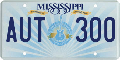 MS license plate AUT300
