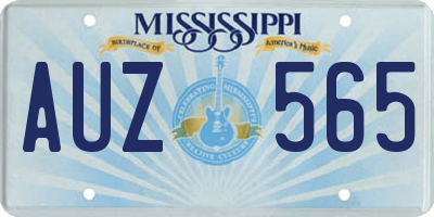 MS license plate AUZ565