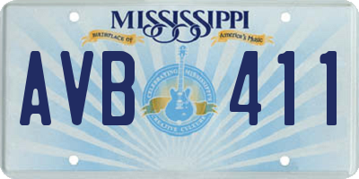 MS license plate AVB411