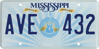 MS license plate AVE432