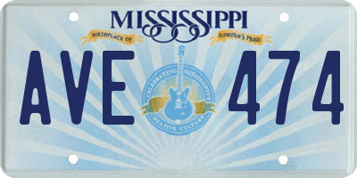 MS license plate AVE474