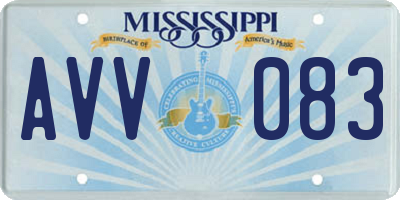 MS license plate AVV083