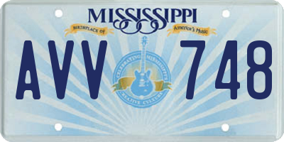 MS license plate AVV748