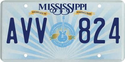MS license plate AVV824