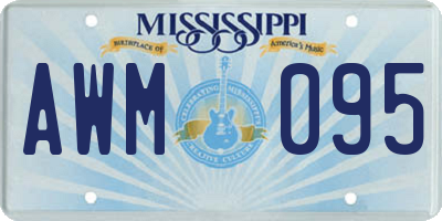 MS license plate AWM095