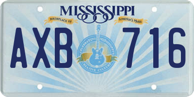 MS license plate AXB716