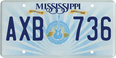 MS license plate AXB736