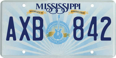 MS license plate AXB842
