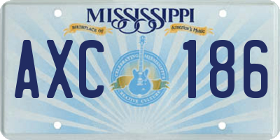 MS license plate AXC186