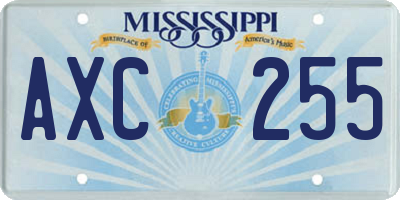 MS license plate AXC255
