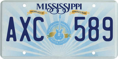 MS license plate AXC589