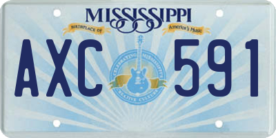 MS license plate AXC591