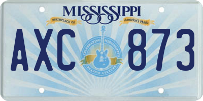 MS license plate AXC873