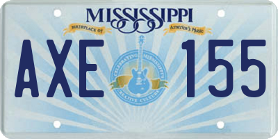 MS license plate AXE155