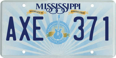 MS license plate AXE371