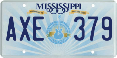 MS license plate AXE379