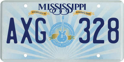 MS license plate AXG328