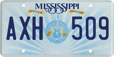 MS license plate AXH509