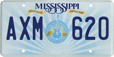 MS license plate AXM620