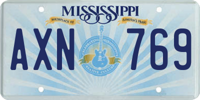 MS license plate AXN769