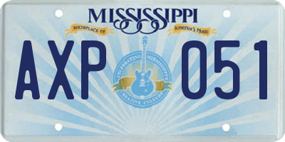 MS license plate AXP051