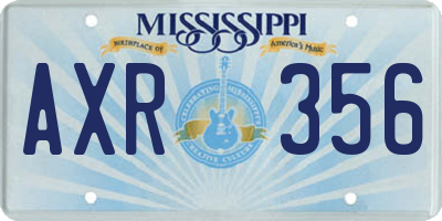 MS license plate AXR356