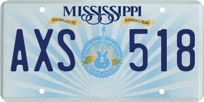 MS license plate AXS518