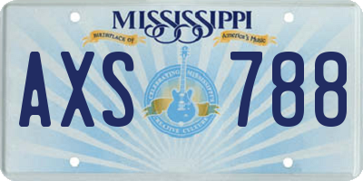 MS license plate AXS788