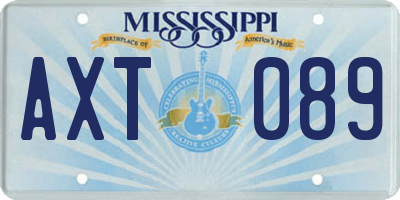 MS license plate AXT089