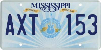 MS license plate AXT153