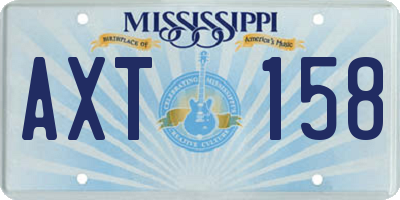 MS license plate AXT158