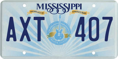 MS license plate AXT407