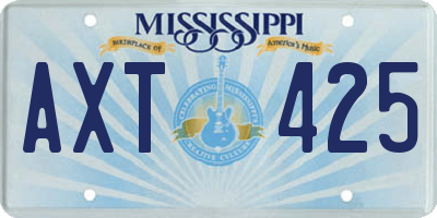 MS license plate AXT425