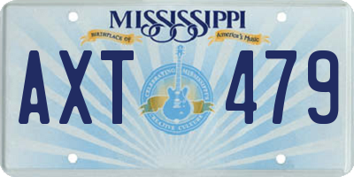 MS license plate AXT479