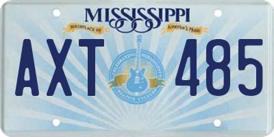 MS license plate AXT485
