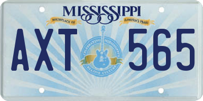 MS license plate AXT565