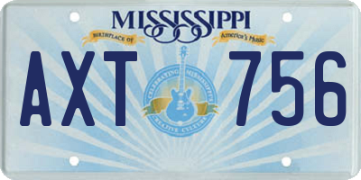MS license plate AXT756
