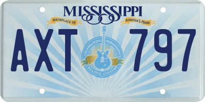 MS license plate AXT797