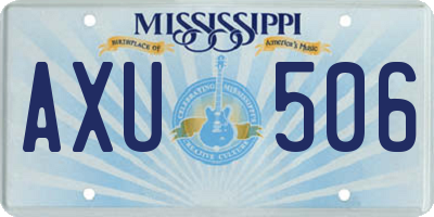 MS license plate AXU506