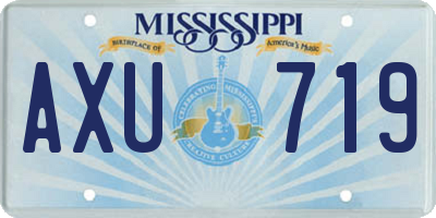 MS license plate AXU719