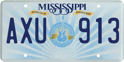MS license plate AXU913