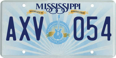 MS license plate AXV054